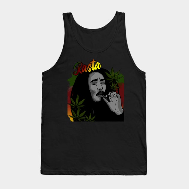 Cool happy Rasta, Jamaican Tank Top by alzo